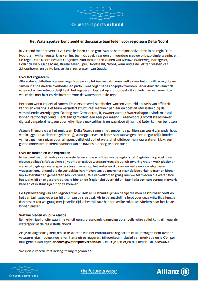 Werving Watersportverbond
